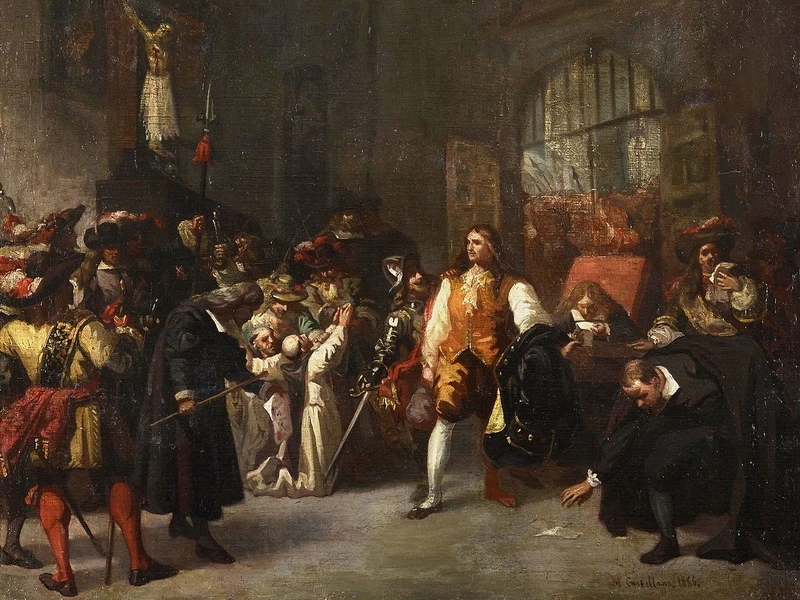 1823-Manuel Rodríguez de la Parra Castellano - Bozzetto della prigione di Don Fernando de Valenzuela - Museo del Prado, Madrid